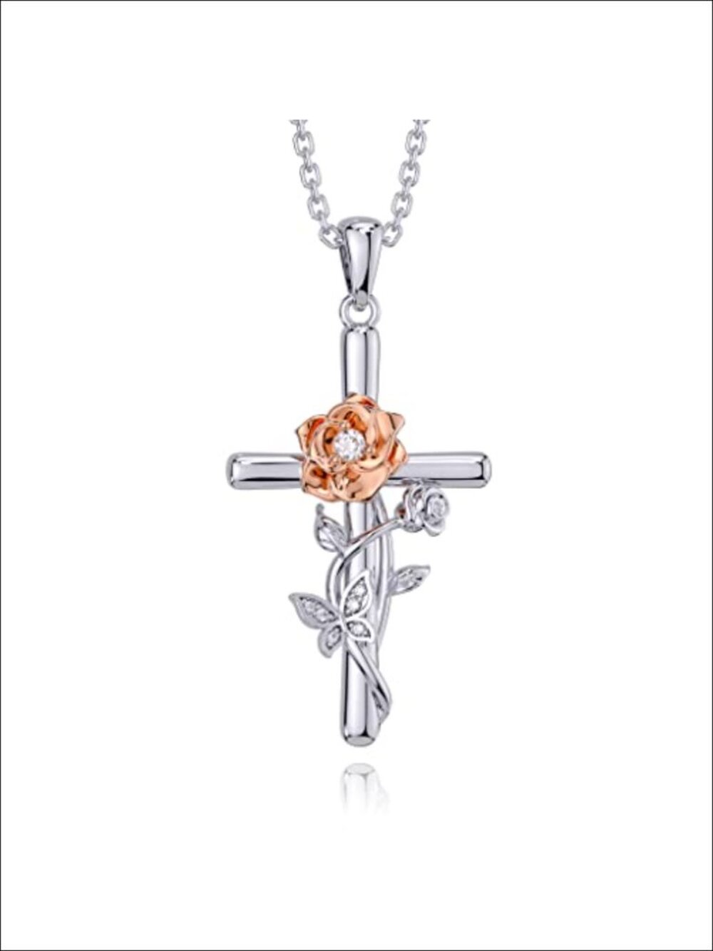 925 Sterling Silver Cross Pendant Necklace for Women Gift